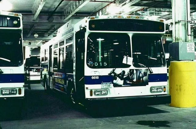 Original Kodachrome Slide Nyc Bus 2005 Orion Hybrid #6618 Grand Av Depot 3/29/08