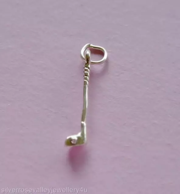 Golf Club and Ball Charm Pendant STERLING SILVER