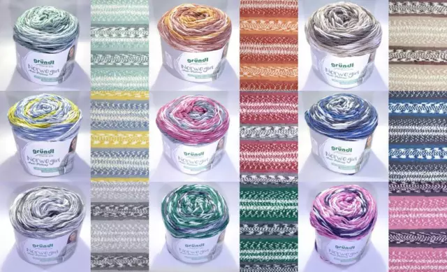 100g Gründl Norwegia - Polyacryl Anti-Pilling Wolle Stricken Häkeln (39,90€/kg)