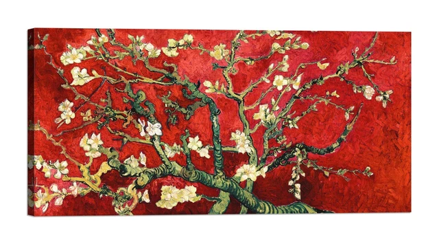 Vincent Van Gogh - Mandorlo in fiore (red variation detail