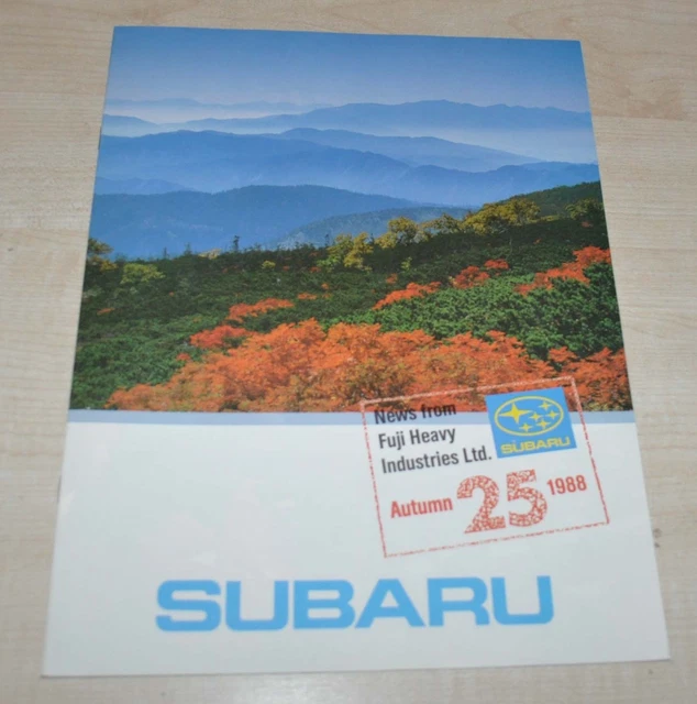 1988 Subaru 25 Magazine Fuji Heavy Industries Brochure Prospekt ENG
