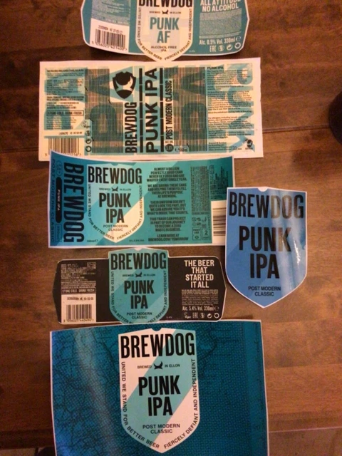 Punk Ipa Label BREWDOG PUNK IPA Labels 6 different types £3.99 - PicClick UK