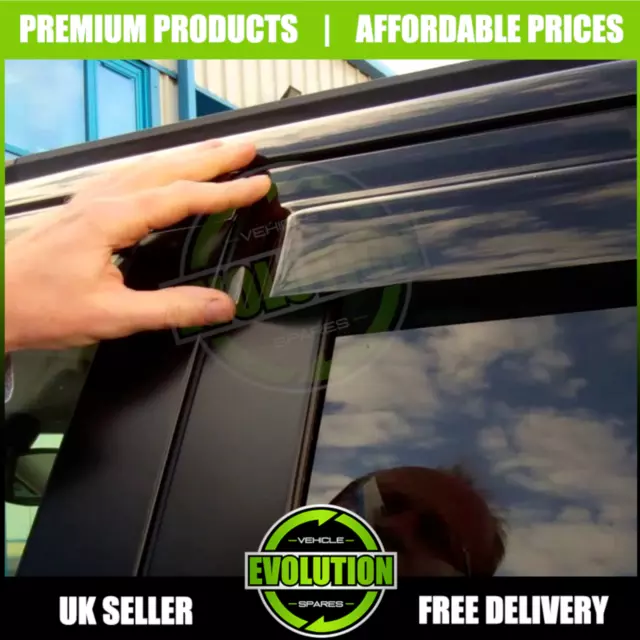 4 X WIND RAIN SUN SMOKE GUARD DEFLECTORS FOR Skoda Superb Hatchback 2015-UP 3