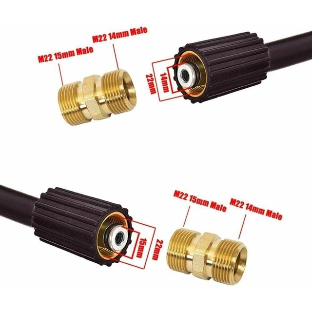 Mâle Adaptateur M22/15mm Puissance Rondelle Pression Pompe Tuyau Sortie