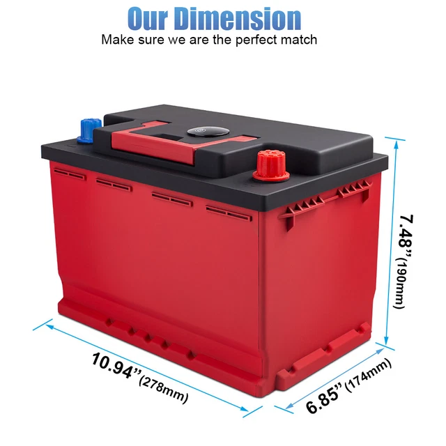 LITHIUM BATTERIES H6 Group 48 Race Car Battery 1500 CCA for 2010 BMW