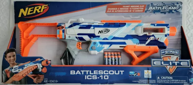 NERF N-Strike Elite Battlescout ICS-10 Blaster Toy Gun Complete Brand New