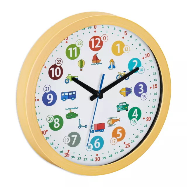 Orologio parete cameretta bambini Ø 30 cm ora analogica imparare numeri muro