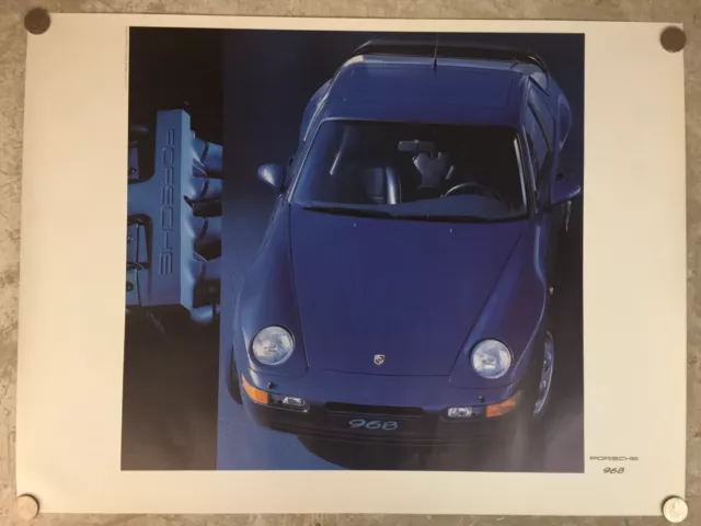 1992 Porsche 968 Coupe Ausstellungsraum Werbe Verkauf Plakat - Selten Awesome L