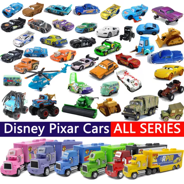 Disney Pixar Cars Lightning McQueen Mack Hauler Truck & Car Set Model Gift Toy