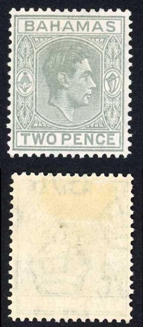 Bahamas SG152 KGVI 2d Pale Slate Wmk Mult Script CA M/M