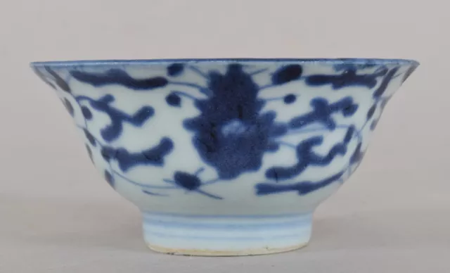 Chinese Blue and White Glaze Porcelain Bowl Qing Dynasty 19th Century