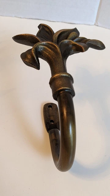 Umbra Orchid Drapery Curtain Holder Tie Back Aged Brass Hook