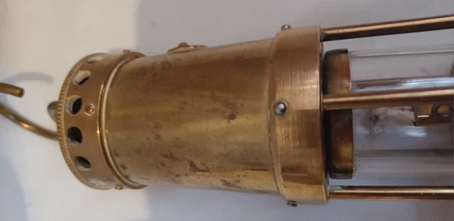E. Thomas & Williams Aberdare Cambrian Welsh Brass Miners Lamp 9