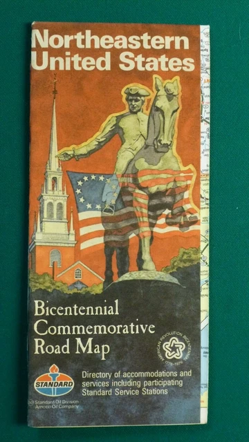 STANDARD OIL 1948 Highway Road - Standard Oil 1976 Road Map Of Northeastern United.webp