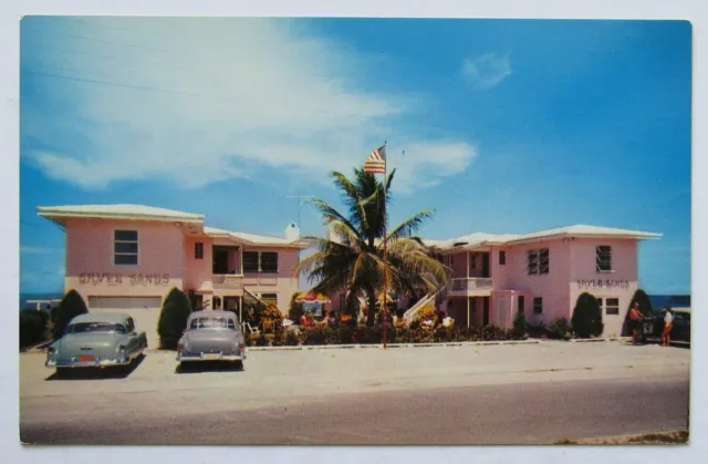 Florida Fort Lauderdale Silver Sands Apartments By The Sea Motel Hotel Postcard