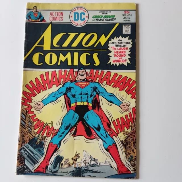 Action Comics Vol 1 No 450 Aug 1975 (VFN+) DC Comics, Bronze Age  (1970 - 1979)