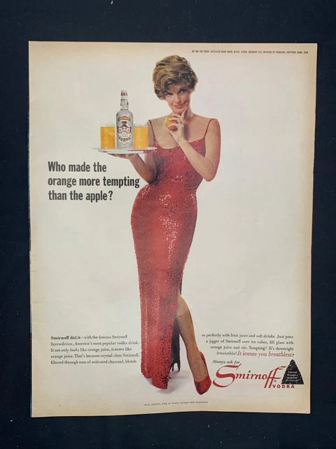 Magazine Ad* - 1964 - Smirnoff Vodke - Julie London