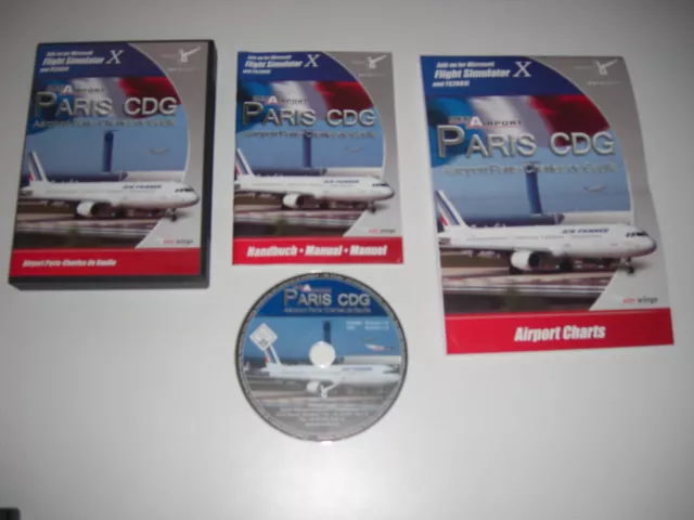 MEGA AIRPORT PARIS CDG Pc Cd Rom Add-On Flight Simulator 2004 & X FS2004 FSX