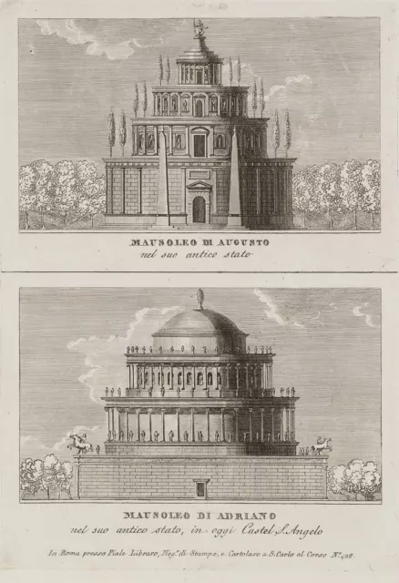 Augustus- und Hadriansmausoleum, KSt. Romantik Architektur Unbekannt (19.Jhd)