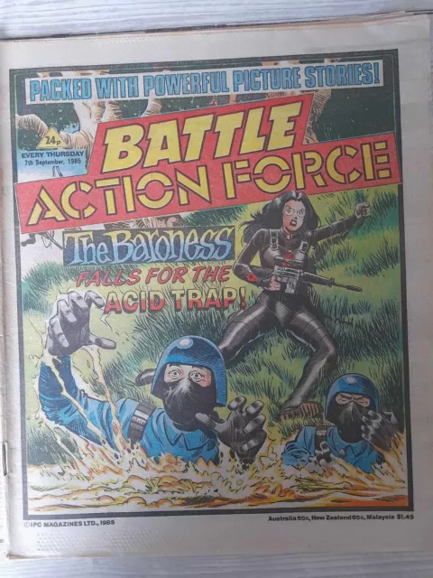 BATTLE ACTION FORCE Comic  7 September 1985 - Charley's War etc. FREE P+P