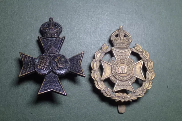 Cap Badge. X 2 London Regiment. 16th & 19th Battalions