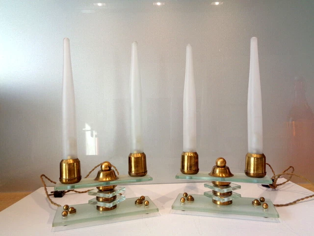 2 Lampes Vintage Dar Lighting En Verre Blanc - Style Contemporain, Occasion En Bon état