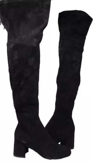 Nine West Women's Yanie Black Comfort Zip Over The Knee Boots Size:7.5 118M