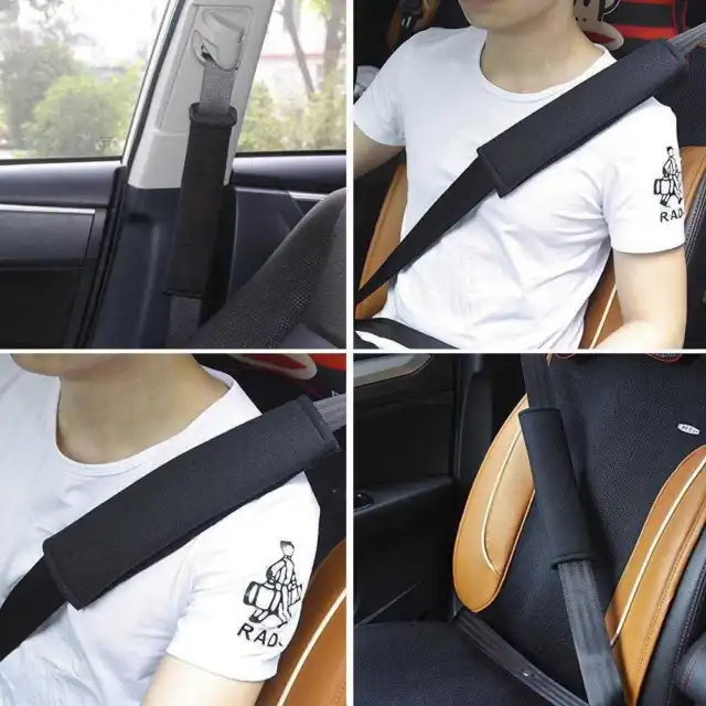 2pcs Seat Belt Cushion Cover Soft Shoulder Pad Harness Dwyx Safety Car E1G9 E7W5