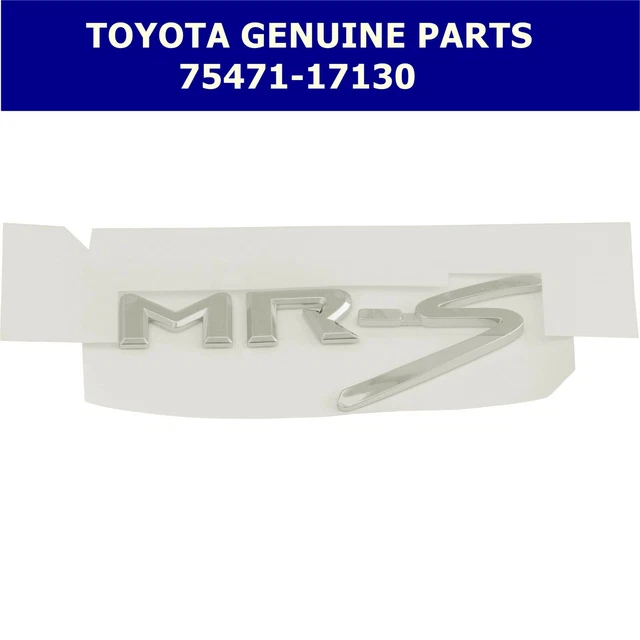 Toyota 99-07 MR2 Spyder MRS Rear Emblem Badge Chrome MR-S ZZW30 JDM Genuine