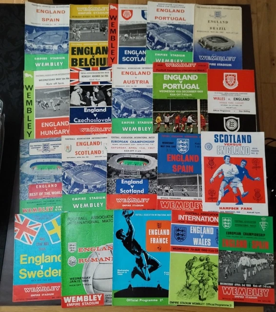 20 DIFFERENT ENGLAND 1960s Programmes All Listed Bulk 17 £8.99