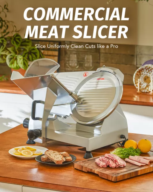 WILPREP Commercial Meat Slicer Electric Slicer Cutters 10" 12" Blade Deli Cheese