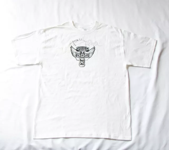 Adidas Lords Of Dogtown White Movie Promo T Shirt SIGNED Tony Alva Skateboard