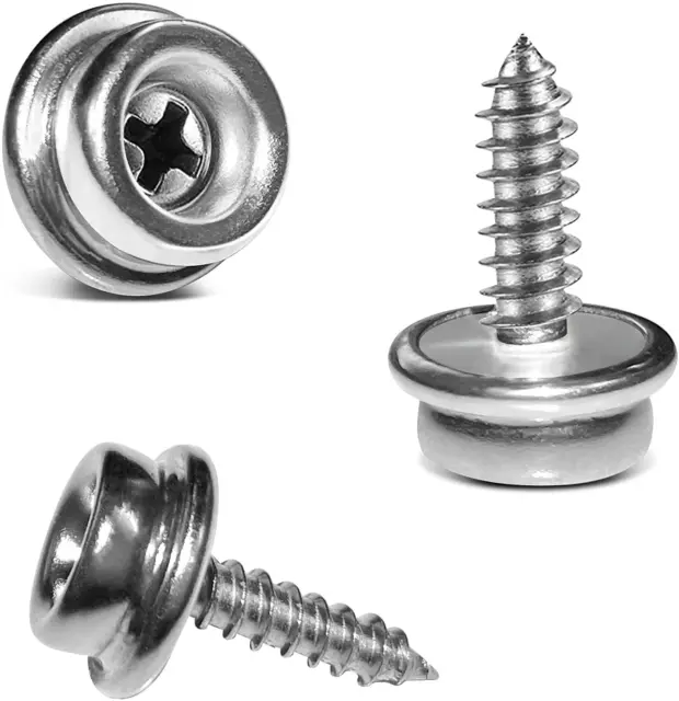 50PCS Stainless Steel Screws Marine Grade Boat Canvas Snaps 3/8"Socket with Stai