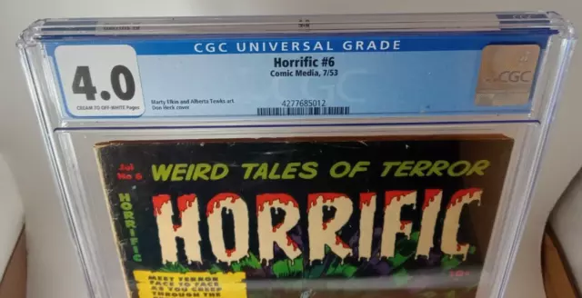 Horrific #6 1953 - CGC 4.0 Pre-Code Horror Don Heck Cover 2