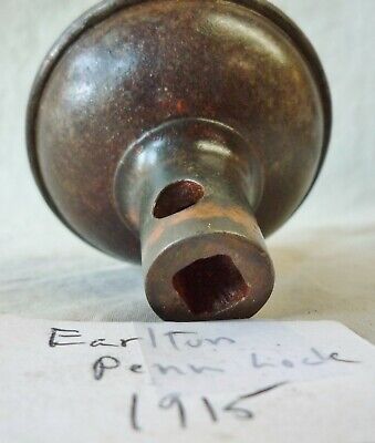 Door knob (single) 2 1/4" Eastlake Steel Earlton Penn Lock Co 1915 3