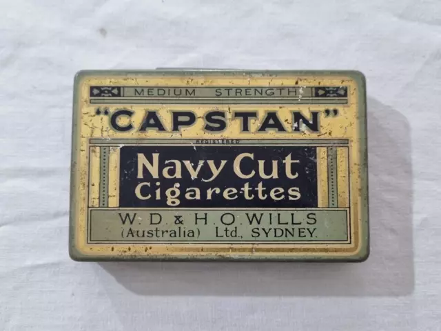 Capstan Navy Cut Cigarettes Medium Strength W.D. & H.O. Wills 25 Cigarettes Tin