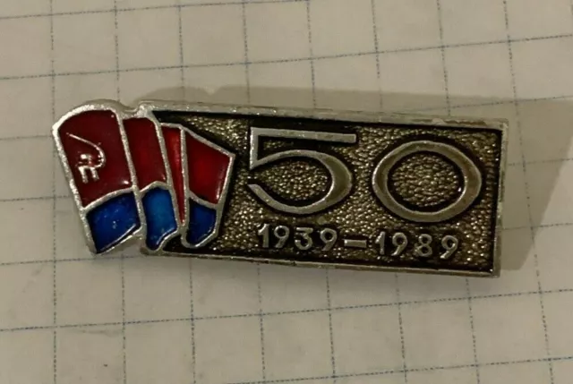 Pin Badges Lenin USSR Propaganda 50 Anniversary Russian Soviet USSR Vintage #14