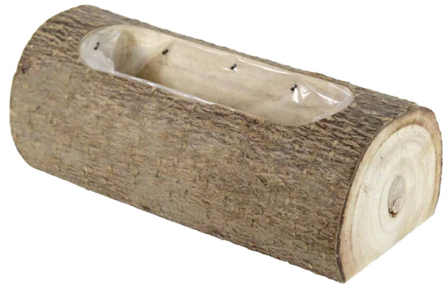 Set 2 Pezzi Vaso Di Fiori in Legno Carbonizzato, Fioriera Per Piante