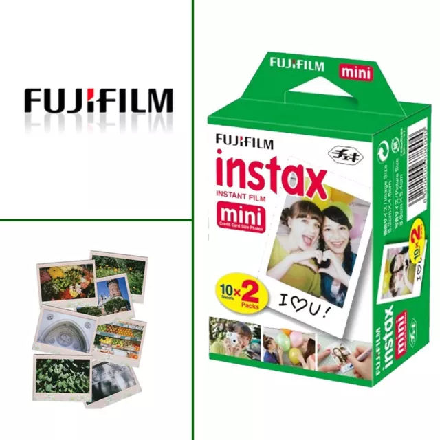 20 Prints Fujifilm Instax Mini Instant Film for Fuji 12 11 9 8 SP-1 & Pol 300 3