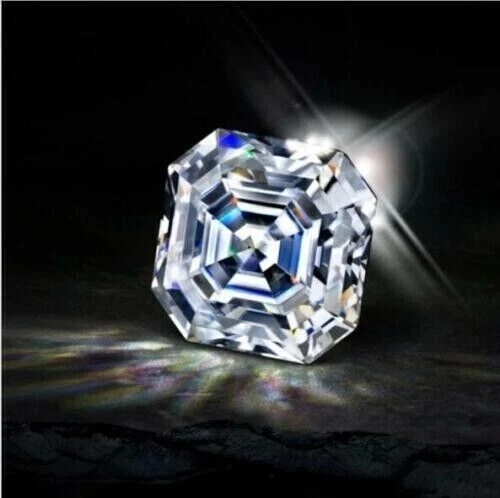 Certified 1.15 Ct Asscher Cut White Diamond Natural VVS1 D Grade Gemstone 4T3799