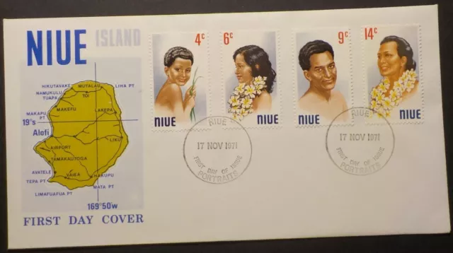 1971 Niue First Day Cover.Portraits(LotE324923188)Free Post