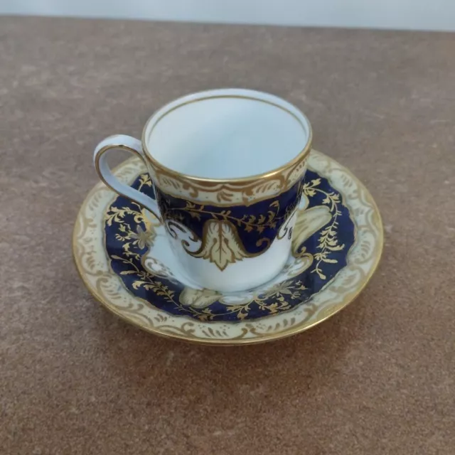 Antique c.1900 Bishop & Stonier Bisto 'Cobalt Blue & Gilt' Coffee Cup & Saucer 3