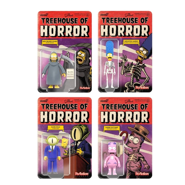Super7 ReAction The Simpsons Treehouse of Horror Wave 4 Full Set - 4 Pack