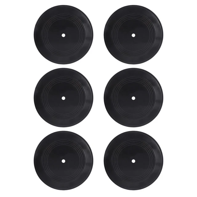 6 piezas adornos de vinilo pegajosos en pared discos decorativos decoración de interiores de habitaciones