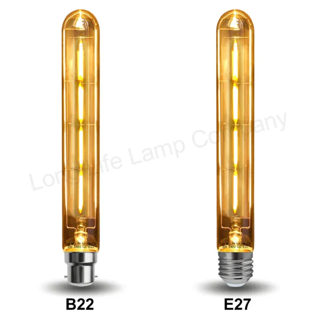 Vintage LED 4W Edison Style Filament Reagenzglas Glühbirne T30 B22 oder E27