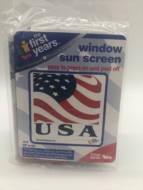 Vintage Stick on window sun Screen The First Years screens baby sun blockers ☀️