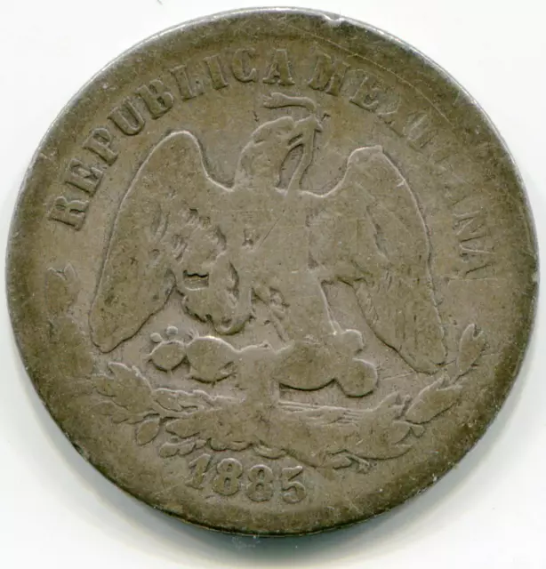 Mexico 25 Centavo 1885 GoR   lotjun4045