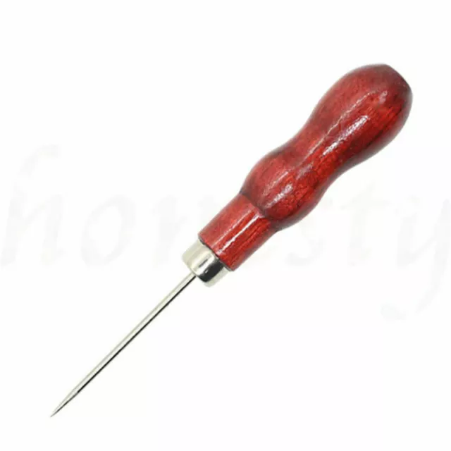 1/3PCS Wooden Handle Beading Awl Boring Hole Tailor Making Tool Bradle Bradawl 2