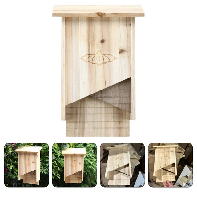 OutdoorBat Box refugio de murciélagos hecho a mano de madera, casa de murciélagos,