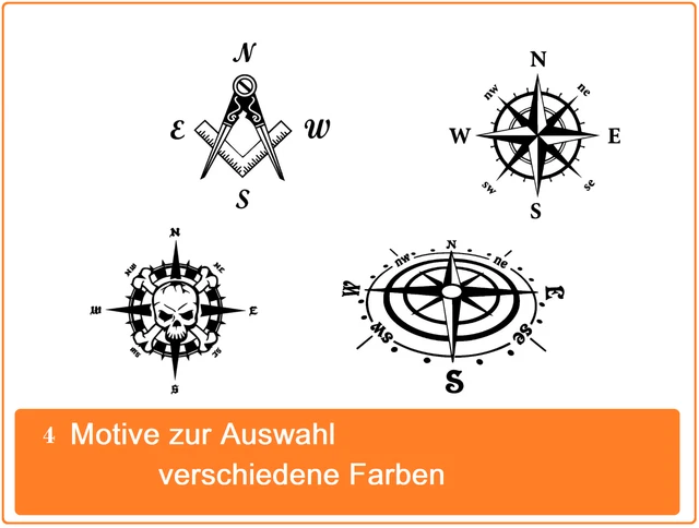 1 Pcs Montagne Boussole Autocollant Pour Capot De Voiture,Auto Autocollant Graphique Décoration Automatique Autocollant | Leroy Merlin